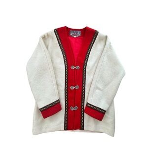 Sportsøm Askim Norwegian Vintage 1960’s Wool‎ Felt Cardigan Jacket Size Medium